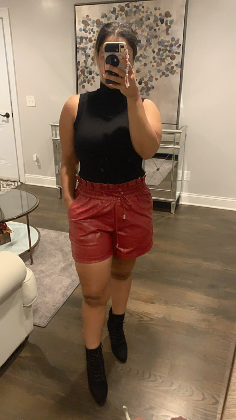 Short Leather Pants